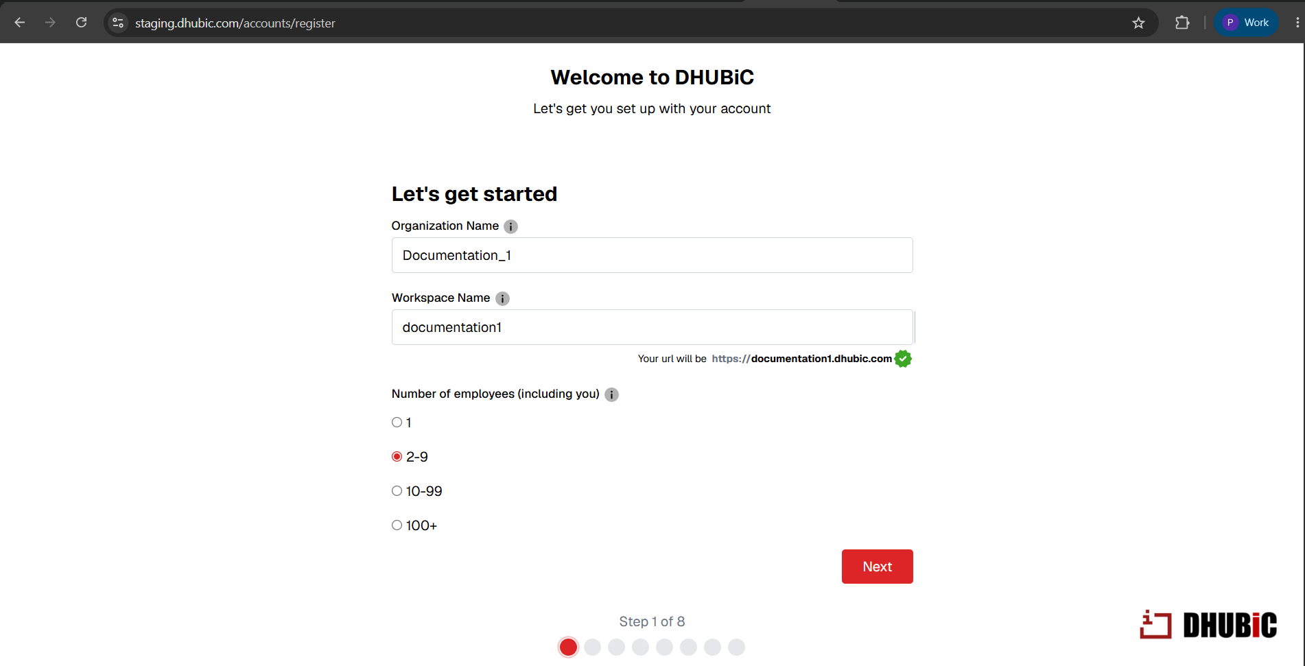 Account Initialization screenshot