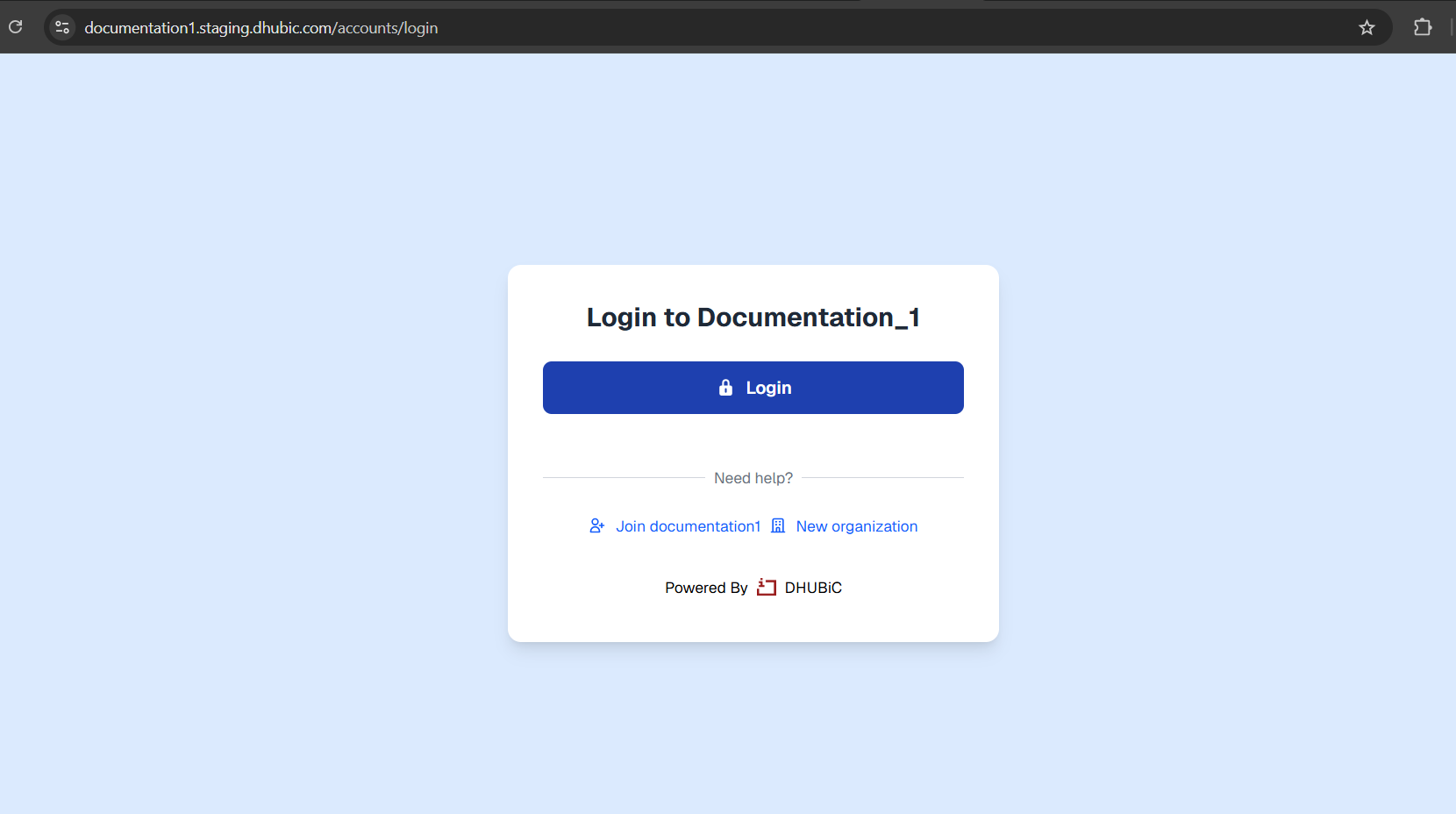 Workspace Portal Landing Page screenshot
