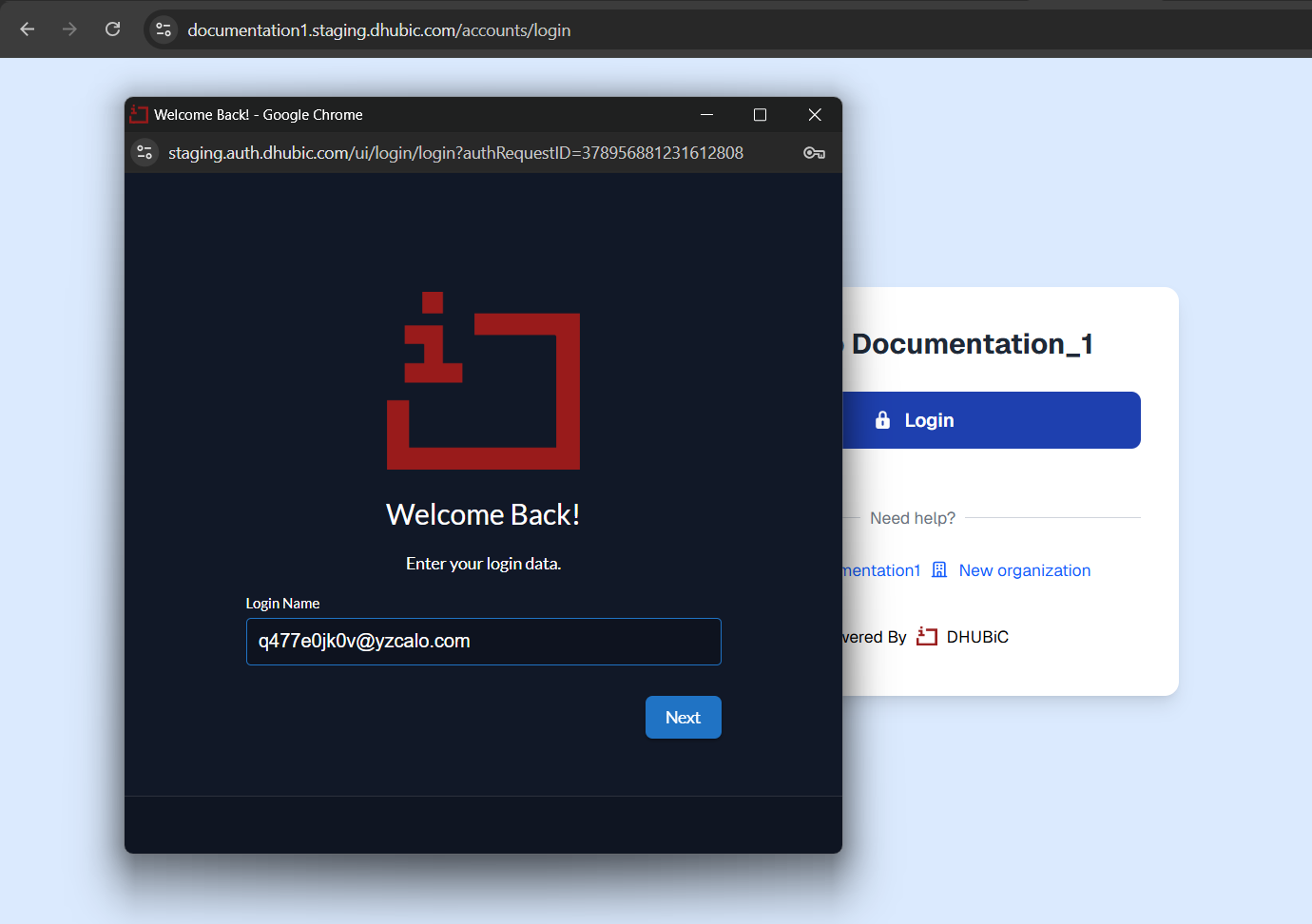 Initialize User Login screenshot
